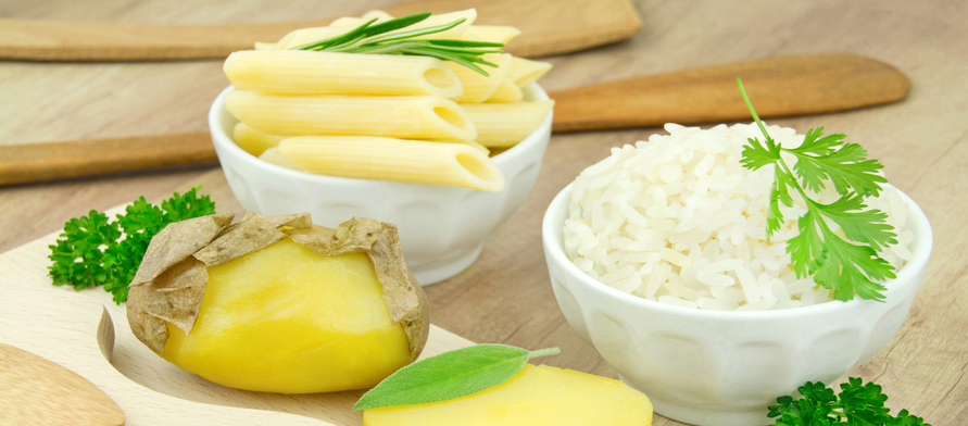 resistent zetmeel in aardappelen, pasta en rijst