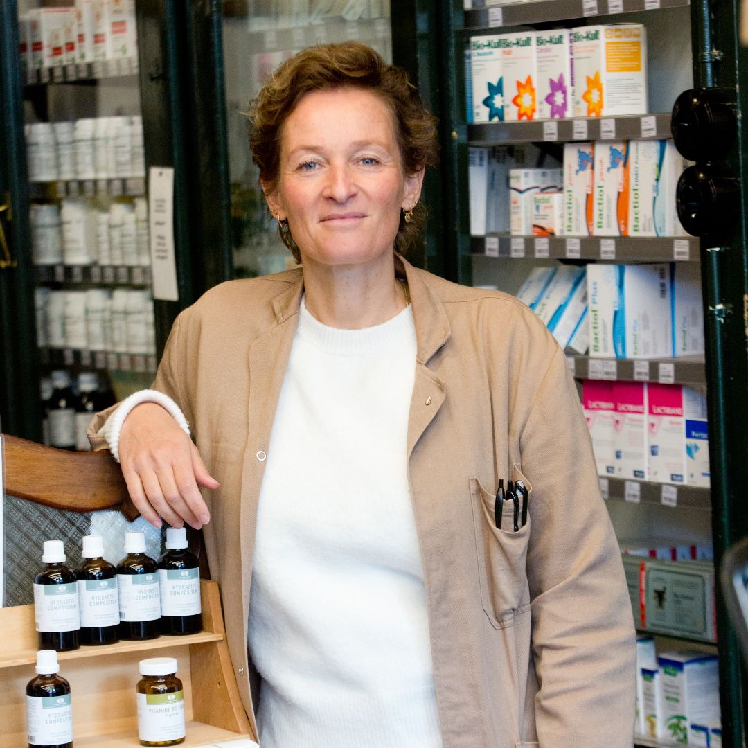 Lachende Petra personeel winkel