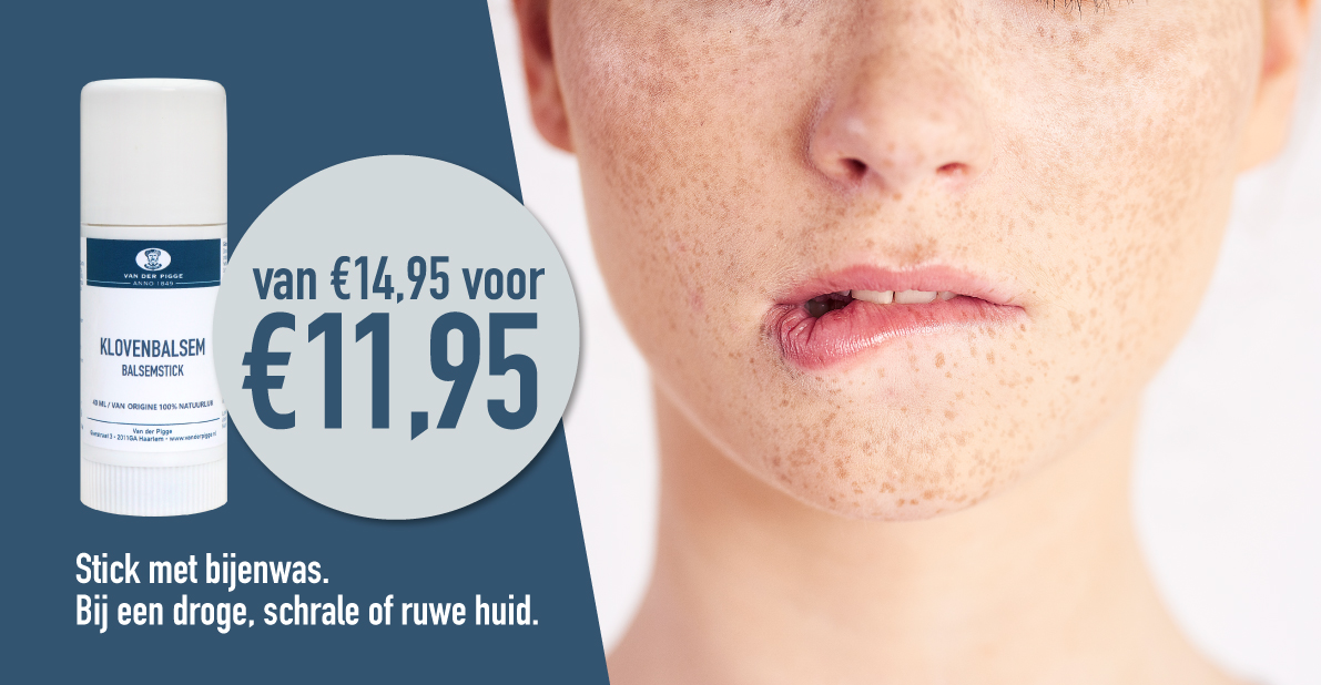 posteraanbieding klovenbalsem stick met gezicht met lippen