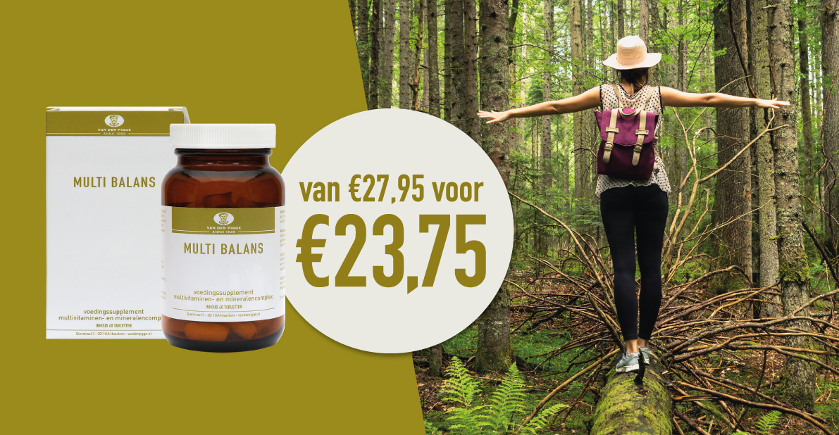 posteraanbieding multi balans met meisje in het bos
