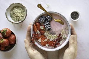 kokosyoghurt met besjes voor de planten challenge